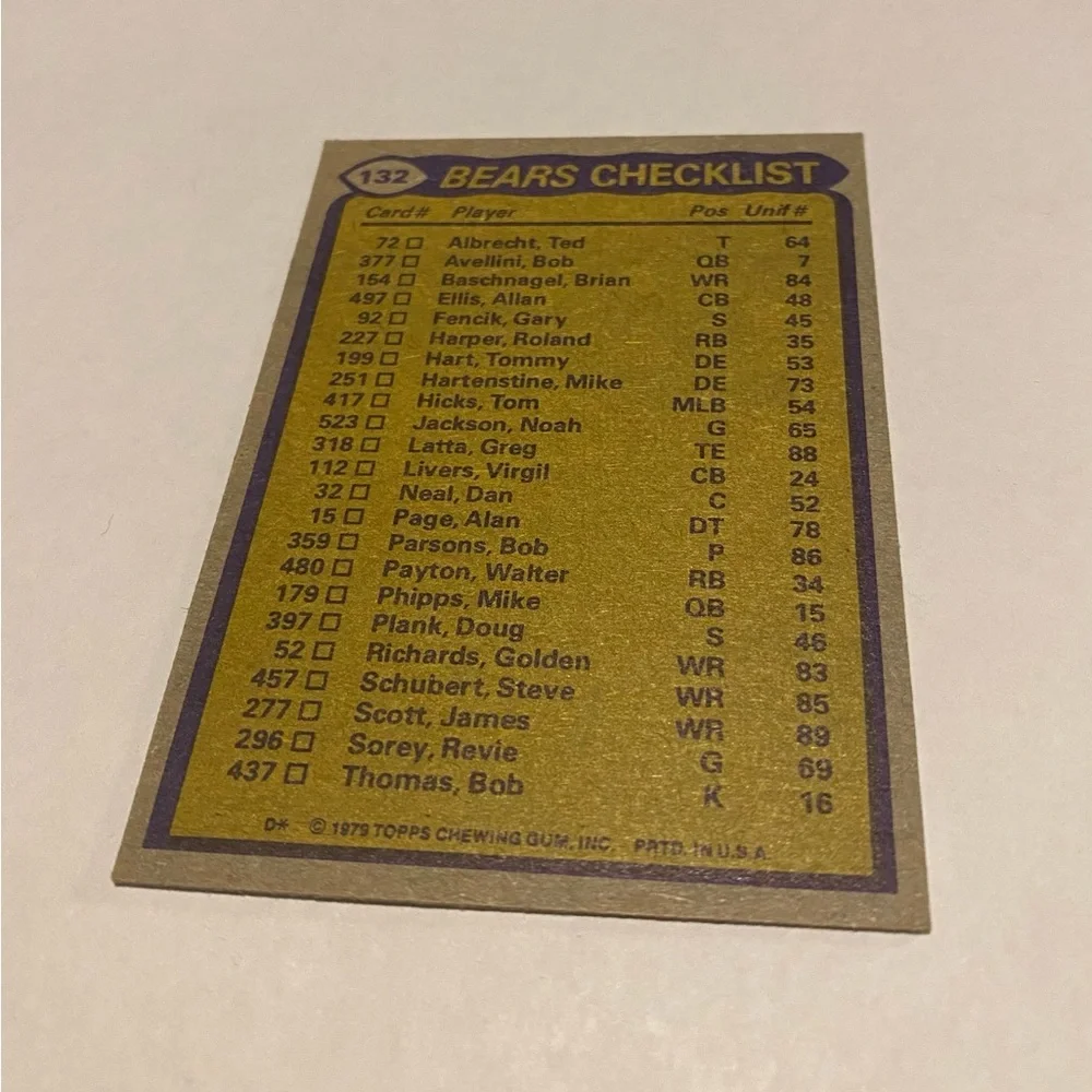 Topps Football walter payton